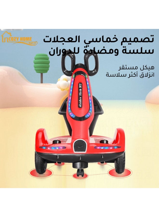 Kids Electric Balance Bike for Ages 3–6, Indoor Ride-On with Music & LED Lights - Image 3
